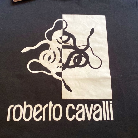 🖤ROBERTO CAVALLI🖤 MEN’S BLACK SHORT SLEEVE TEE. NWT🤩 Excellent Deal.Size L - Picture 4 of 7